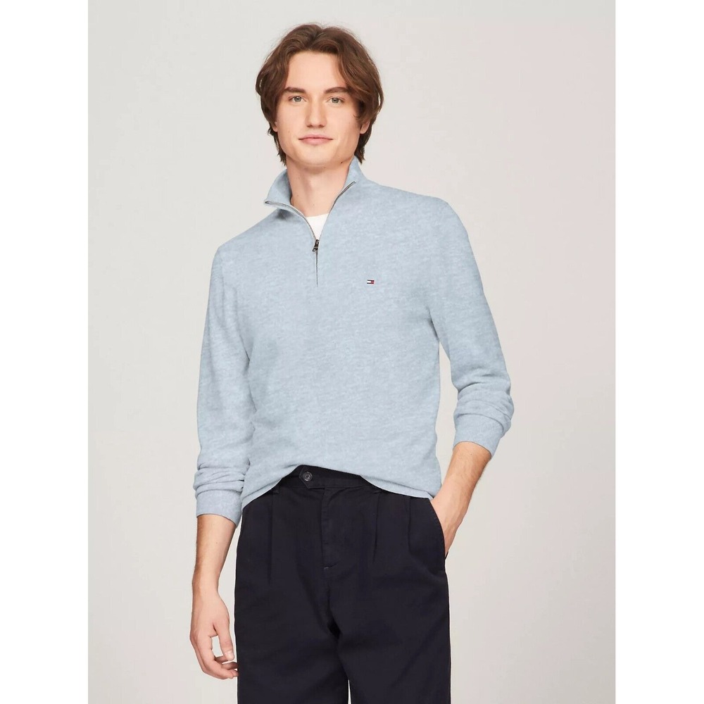 $89.50 Tommy Hilfiger Men's Classic Quarter-Zip Sweater‎ Navy Size XL